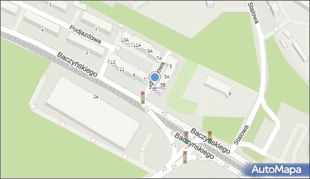 Sosnowiec, Baczyńskiego Krzysztofa Kamila, 5C, mapa Sosnowca