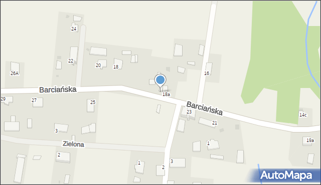 Srokowo, Barciańska, 18b, mapa Srokowo