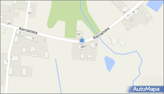 Srokowo, Barciańska, 19a, mapa Srokowo