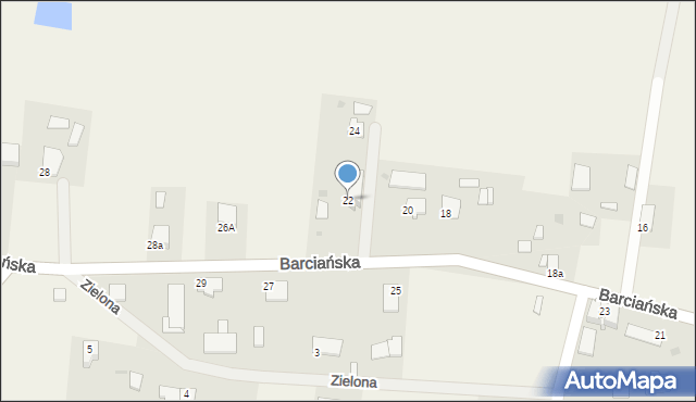 Srokowo, Barciańska, 22, mapa Srokowo