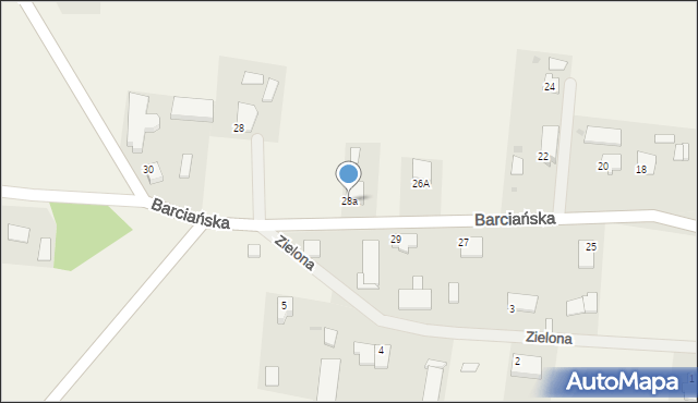 Srokowo, Barciańska, 28a, mapa Srokowo