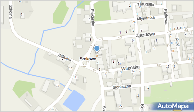 Srokowo, Barciańska, 8, mapa Srokowo