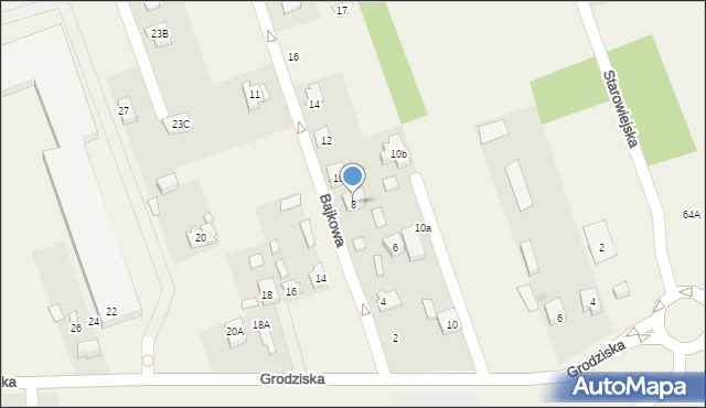 Stara Wieś, Bajkowa, 8, mapa Stara Wieś