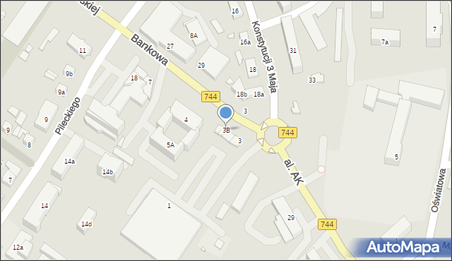 Starachowice, Bankowa, 3B, mapa Starachowic