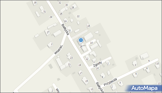 Stare Bielice, Bałtycka, 16, mapa Stare Bielice