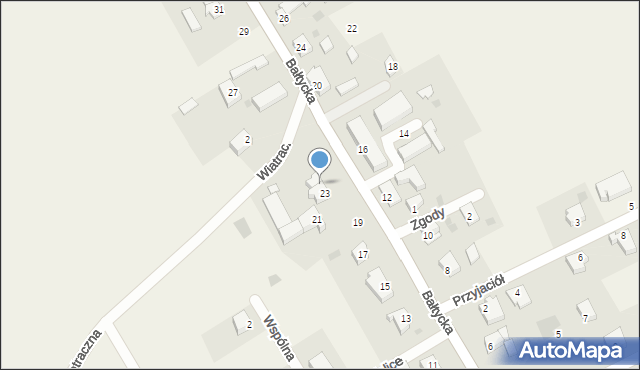 Stare Bielice, Bałtycka, 25, mapa Stare Bielice