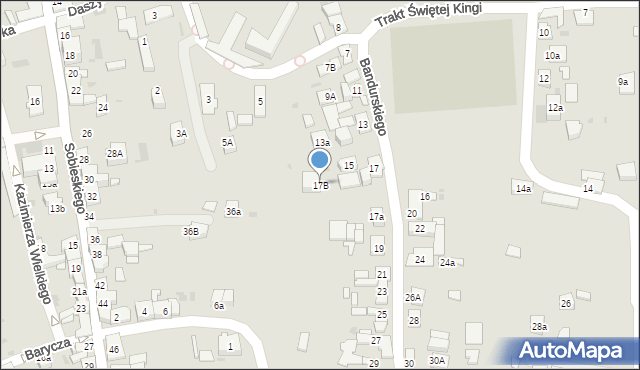 Stary Sącz, Bandurskiego Władysława, 17B, mapa Stary Sącz