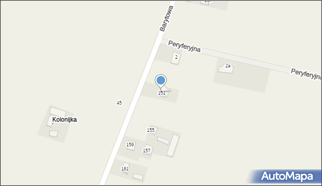 Strawczynek, Barytowa, 151, mapa Strawczynek