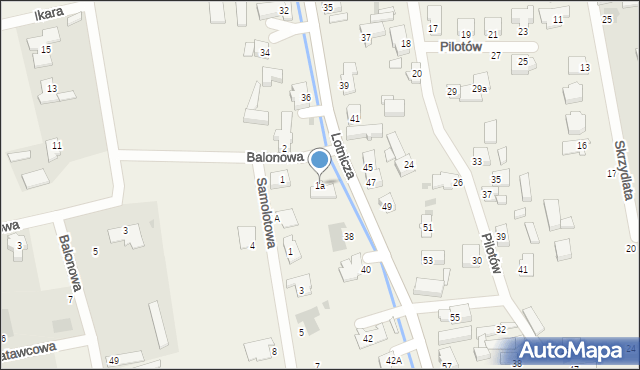 Strzyżewice, Balonowa, 1a, mapa Strzyżewice