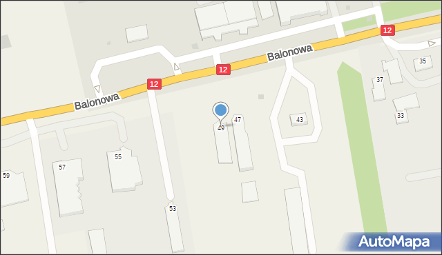 Strzyżewice, Balonowa, 49, mapa Strzyżewice