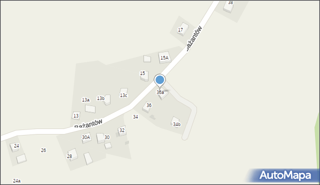 Studzienice, Bażantów, 36a, mapa Studzienice