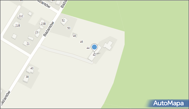 Studzienice, Bażantów, 42, mapa Studzienice