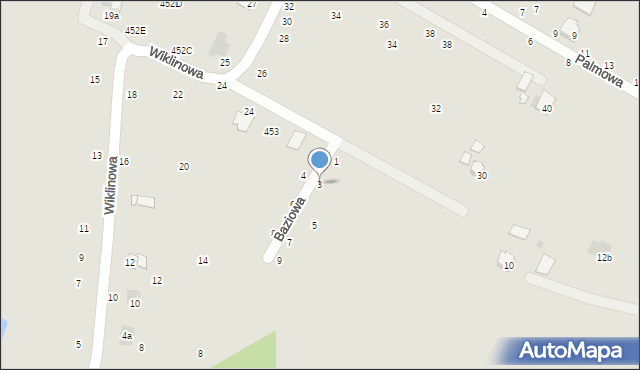 Styków, Baziowa, 3, mapa Styków