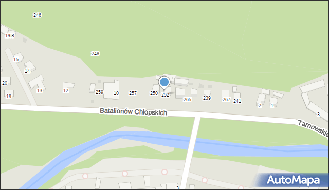 Sucha Beskidzka, Batalionów Chłopskich, 252, mapa Sucha Beskidzka