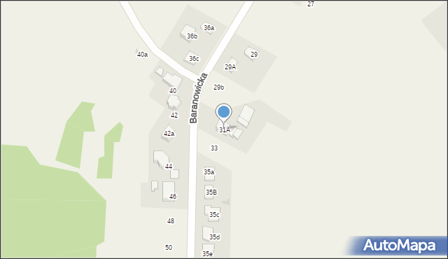 Suszec, Baranowicka, 31A, mapa Suszec