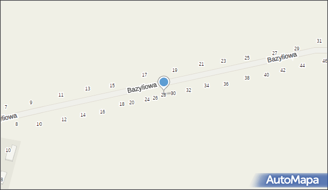 Suszno, Bazyliowa, 28, mapa Suszno