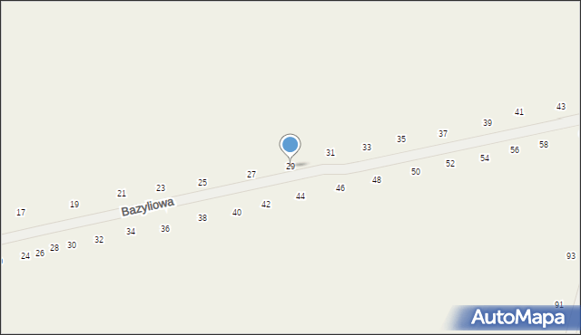 Suszno, Bazyliowa, 29, mapa Suszno