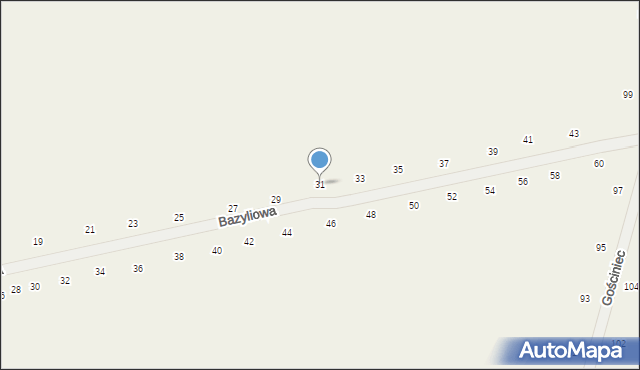 Suszno, Bazyliowa, 31, mapa Suszno