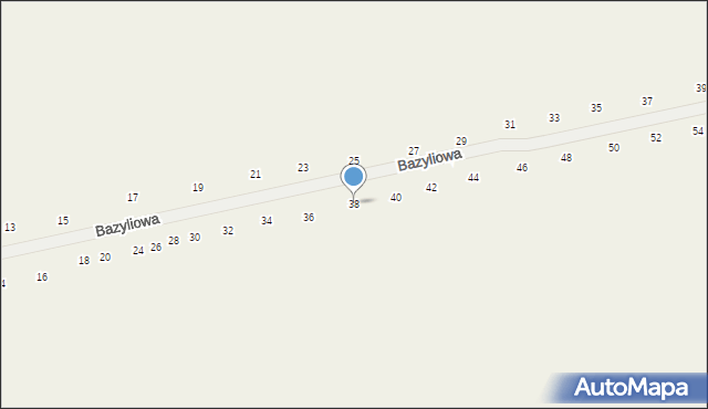 Suszno, Bazyliowa, 38, mapa Suszno