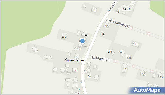 Świerczyniec, Barwna, 19, mapa Świerczyniec