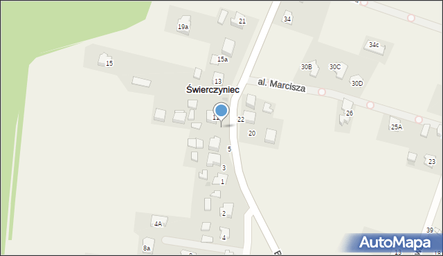 Świerczyniec, Barwna, 7, mapa Świerczyniec