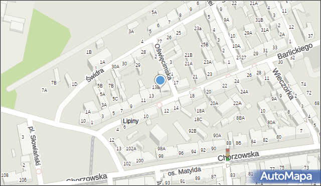 Świętochłowice, Barlickiego Norberta, 15, mapa Świętochłowice