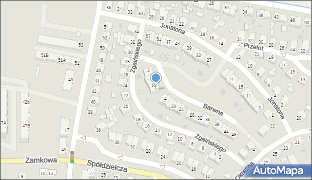 Szamotuły, Barwna, 12, mapa Szamotuły