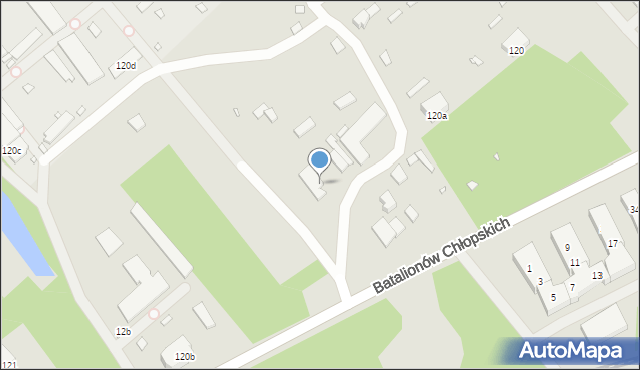 Szczecin, Batalionów Chłopskich, 120, mapa Szczecina
