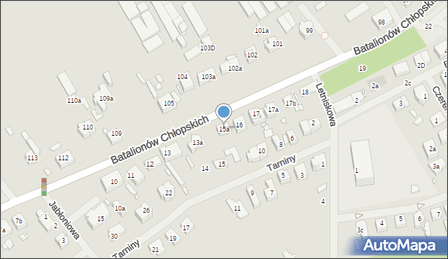 Szczecin, Batalionów Chłopskich, 15a, mapa Szczecina