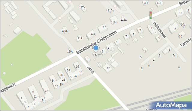 Szczecin, Batalionów Chłopskich, 3a, mapa Szczecina