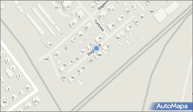 Szczecin, Bagienna, 56, mapa Szczecina