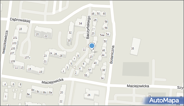 Szczecin, Baczyńskiego Krzysztofa Kamila, 12, mapa Szczecina