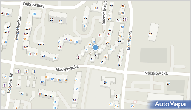Szczecin, Baczyńskiego Krzysztofa Kamila, 4, mapa Szczecina