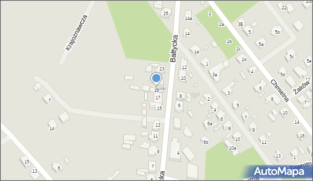 Szczecin, Bałtycka, 19, mapa Szczecina