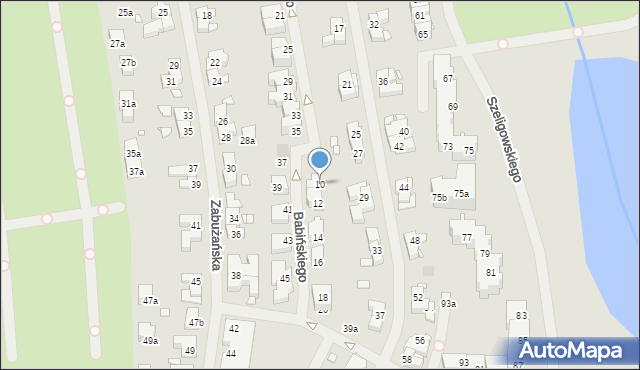 Szczecin, Babińskiego Leona, 10, mapa Szczecina