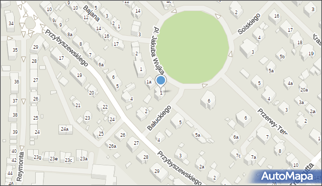 Szczecin, Bałuckiego Michała, 1, mapa Szczecina