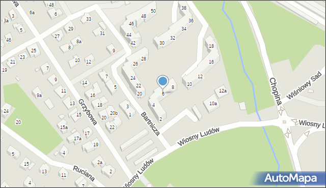 Szczecin, Bartnicza, 6, mapa Szczecina