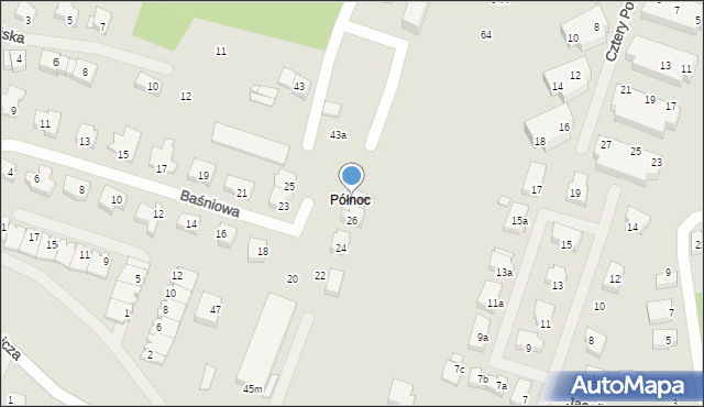 Szczecin, Baśniowa, 28, mapa Szczecina