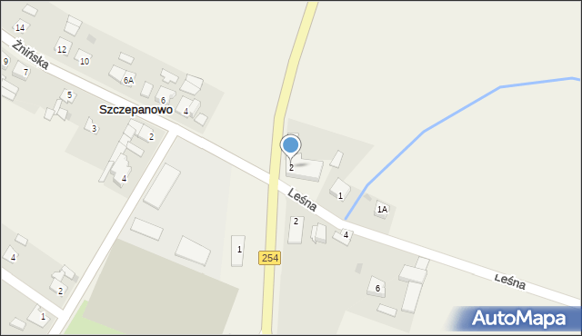 Szczepanowo, Barcińska, 2, mapa Szczepanowo