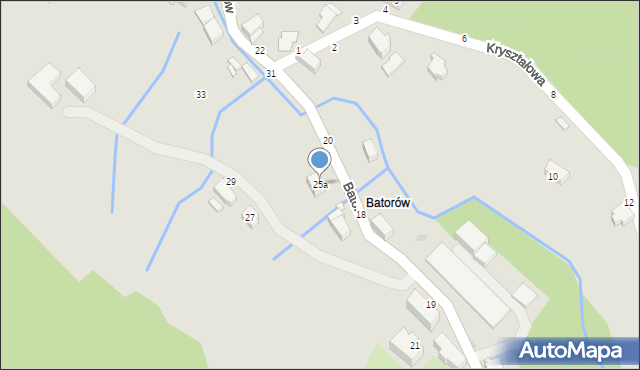 Szczytna, Batorów, 25a, mapa Szczytna