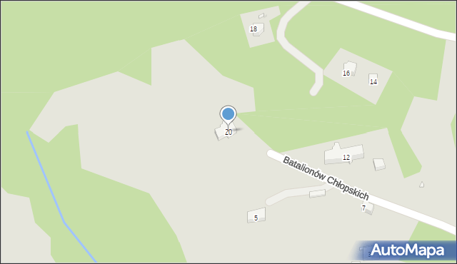 Szklarska Poręba, Batalionów Chłopskich, 20, mapa Szklarska Poręba