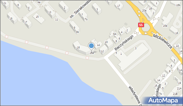 Sztum, Baczyńskiego Krzysztofa Kamila, 16a, mapa Sztum