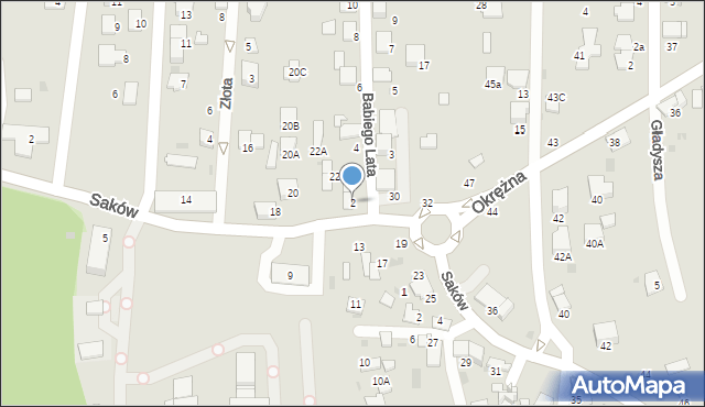 Tarnów, Babiego Lata, 2, mapa Tarnów