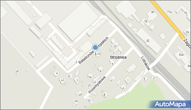 Tarnowskie Góry, Batalionów Chłopskich, 5, mapa Tarnowskie Góry