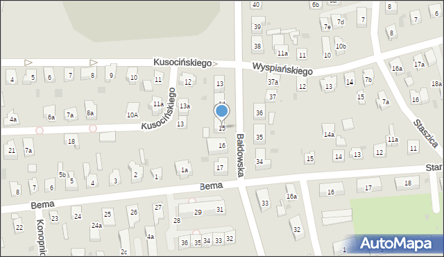 Tczew, Bałdowska, 15, mapa Tczew