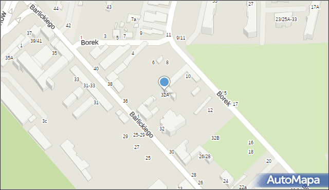 Tomaszów Mazowiecki, Barlickiego Norberta, 32A, mapa Tomaszów Mazowiecki