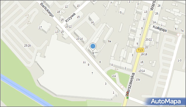 Tomaszów Mazowiecki, Barlickiego Norberta, 8, mapa Tomaszów Mazowiecki