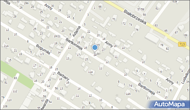 Tomaszów Mazowiecki, Bartłomieja, 14, mapa Tomaszów Mazowiecki