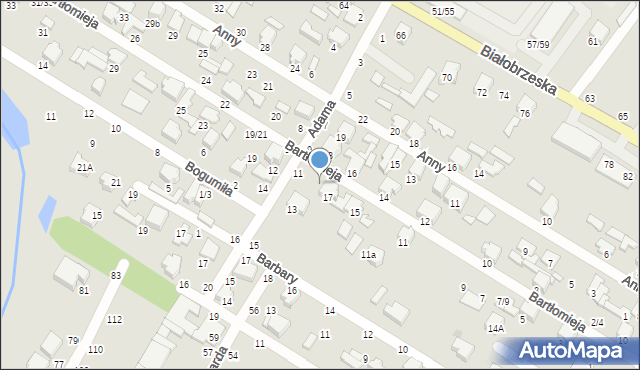 Tomaszów Mazowiecki, Bartłomieja, 17a, mapa Tomaszów Mazowiecki