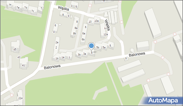 Toruń, Balonowa, 3, mapa Torunia